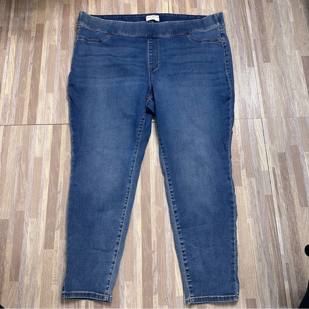 Lane Bryant Women's Elastic Waist Denim Blue Jeans Size 24